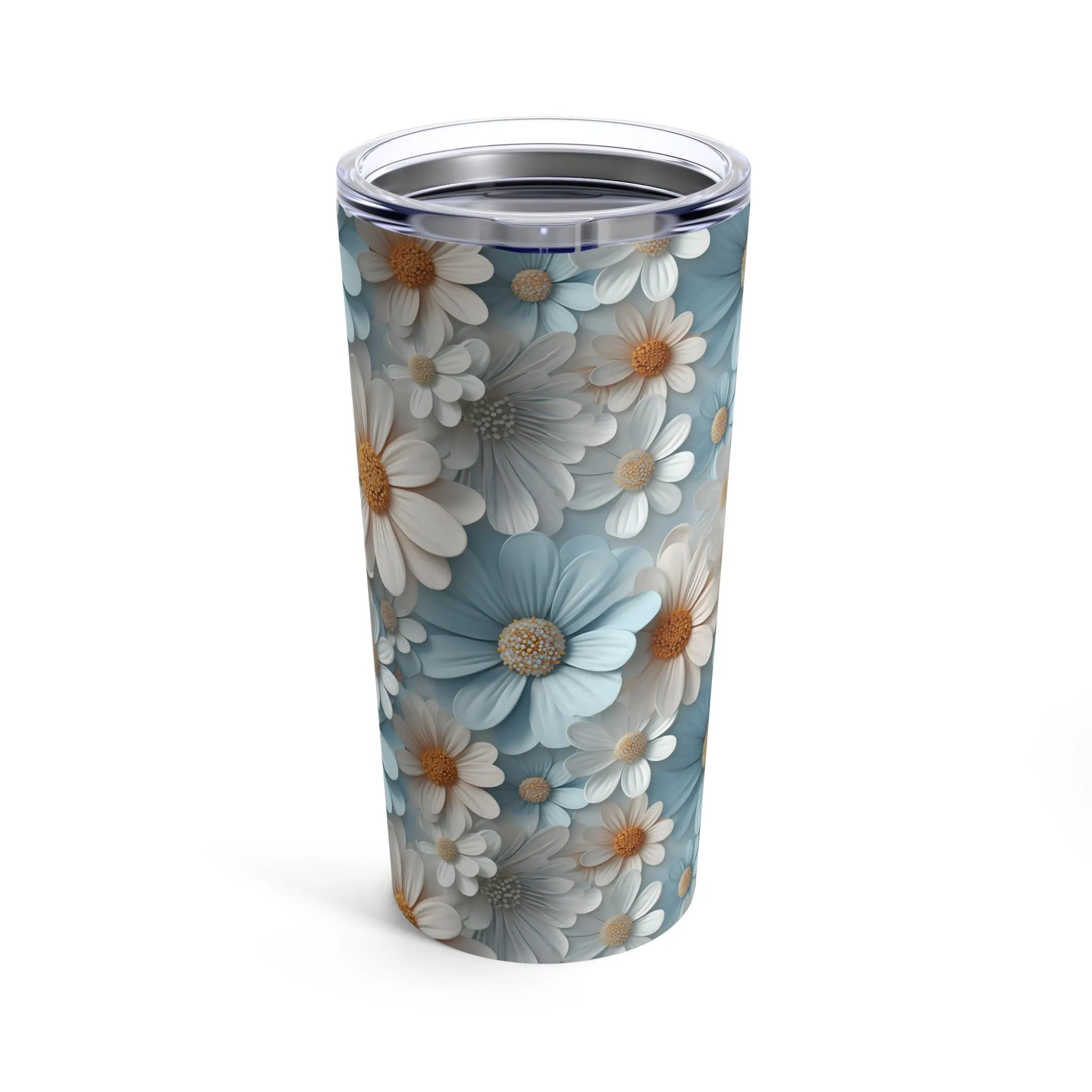 3D Daisy Digital Pattern Design 20 oz Stainless Steel Tumbler