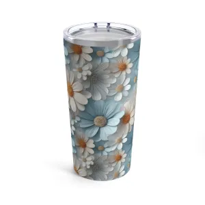 3D Daisy Digital Pattern Design 20 oz Stainless Steel Tumbler