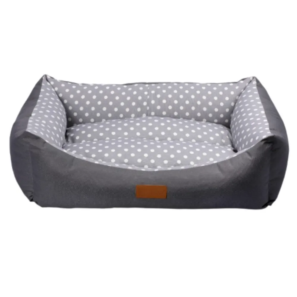 Alice & Co - Coco - Grey Dot Dog Bed