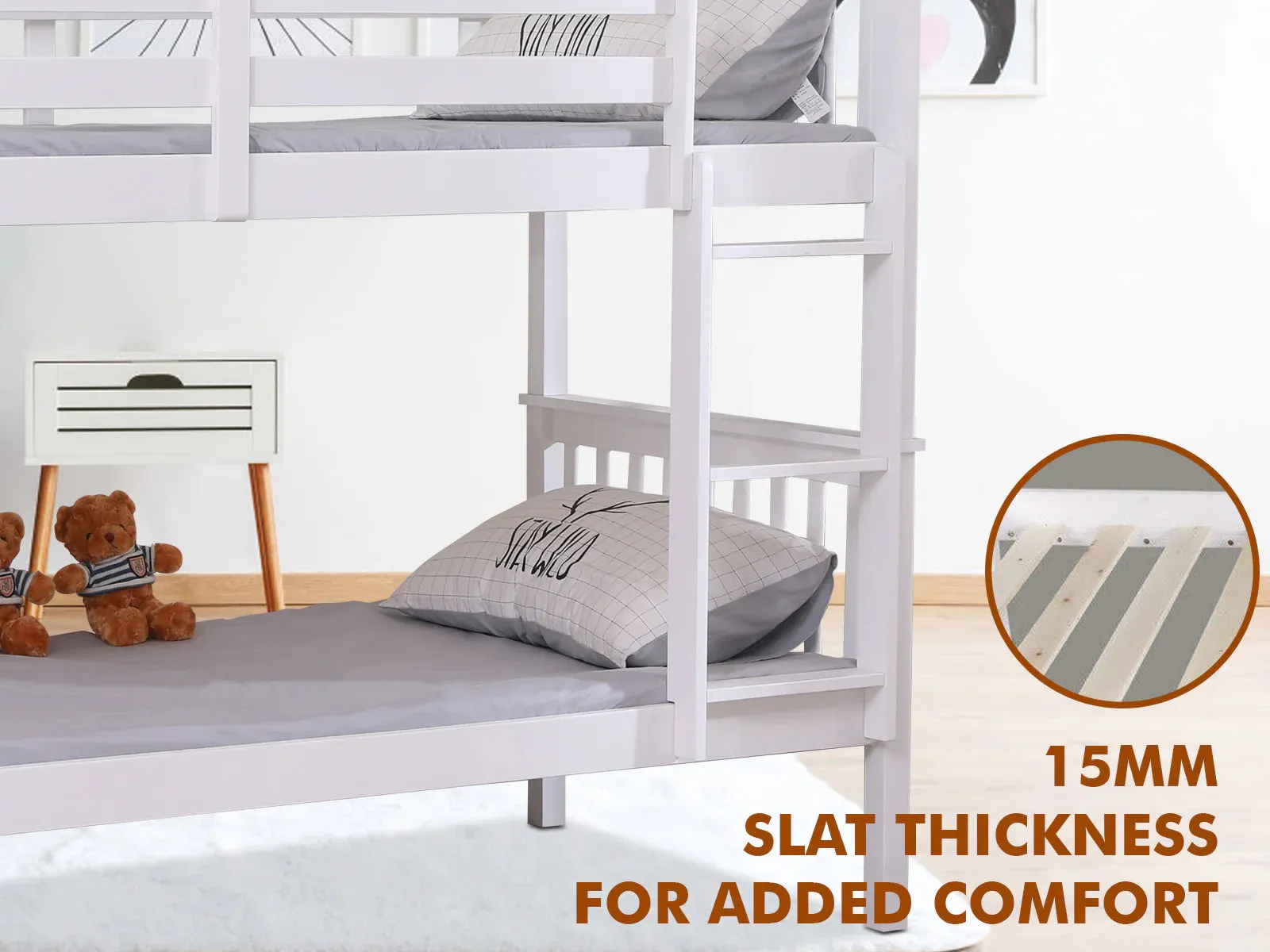 Bedroom ENKEL BUNK BED WHITE