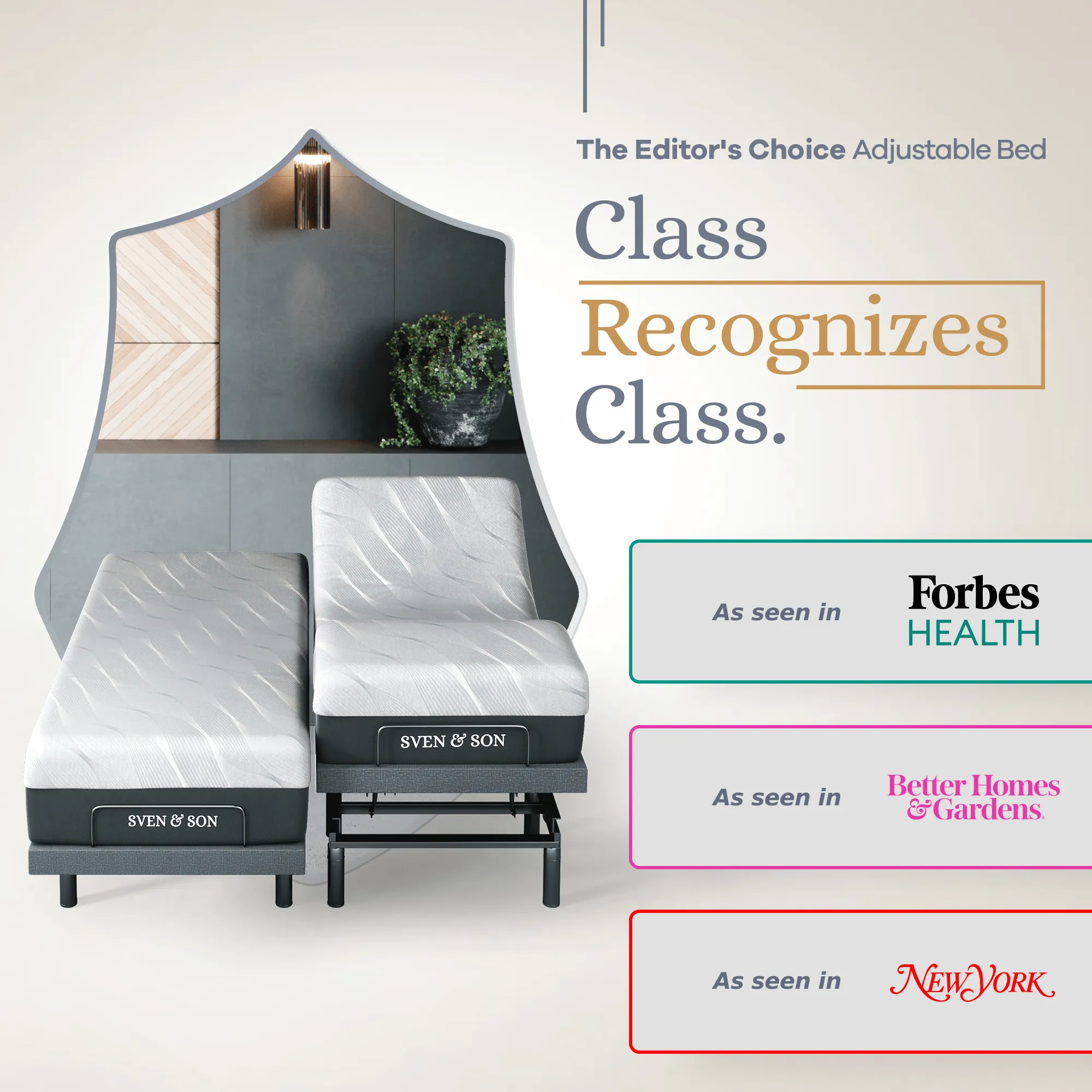 Bliss Series Adjustable Bed Base   Choice of Mattress Bundle