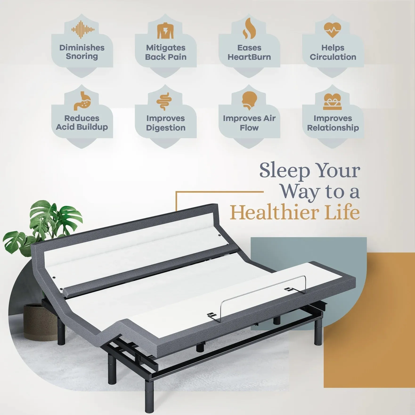 Bliss Series Adjustable Bed Base   Choice of Mattress Bundle