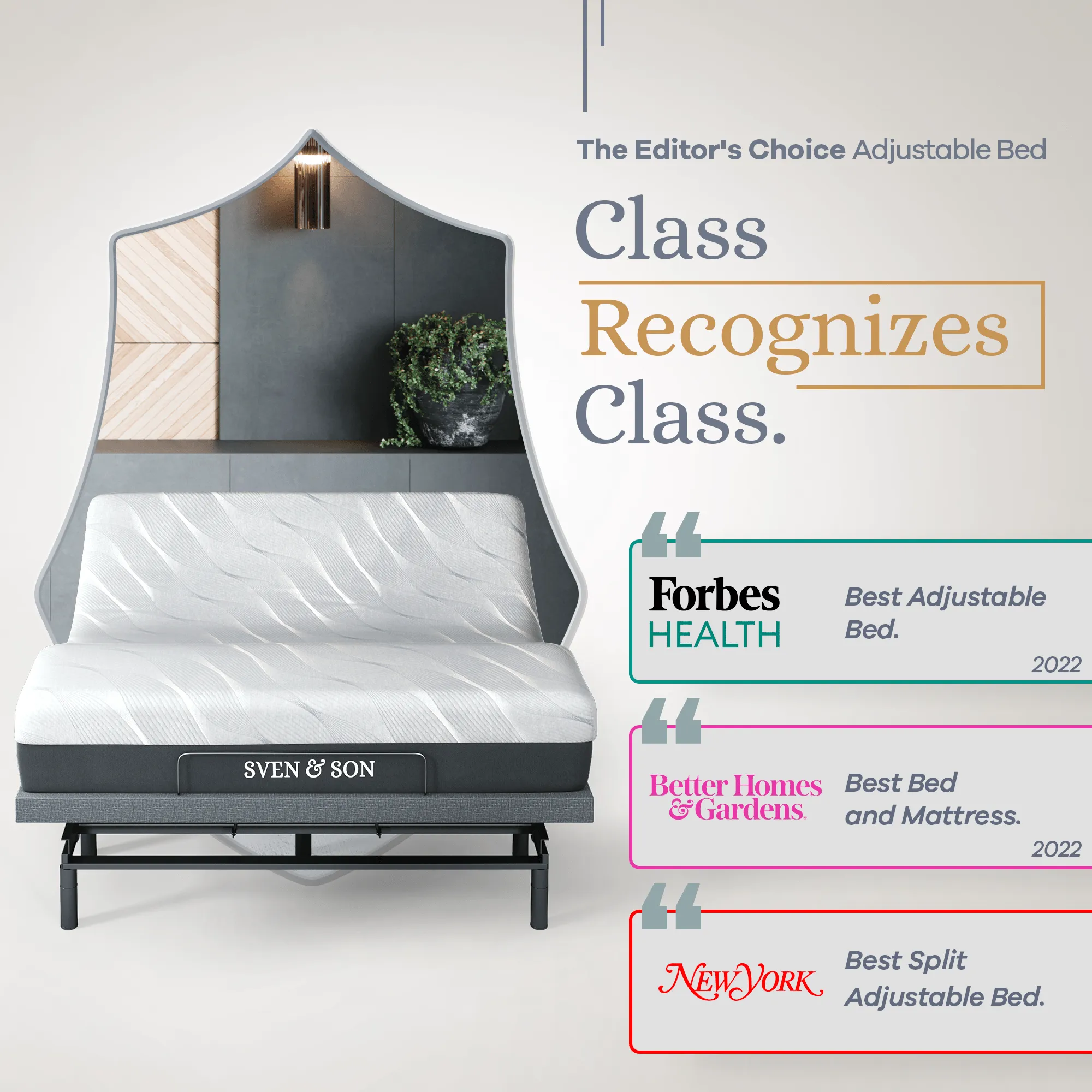 Bliss Series Adjustable Bed Base   Choice of Mattress Bundle