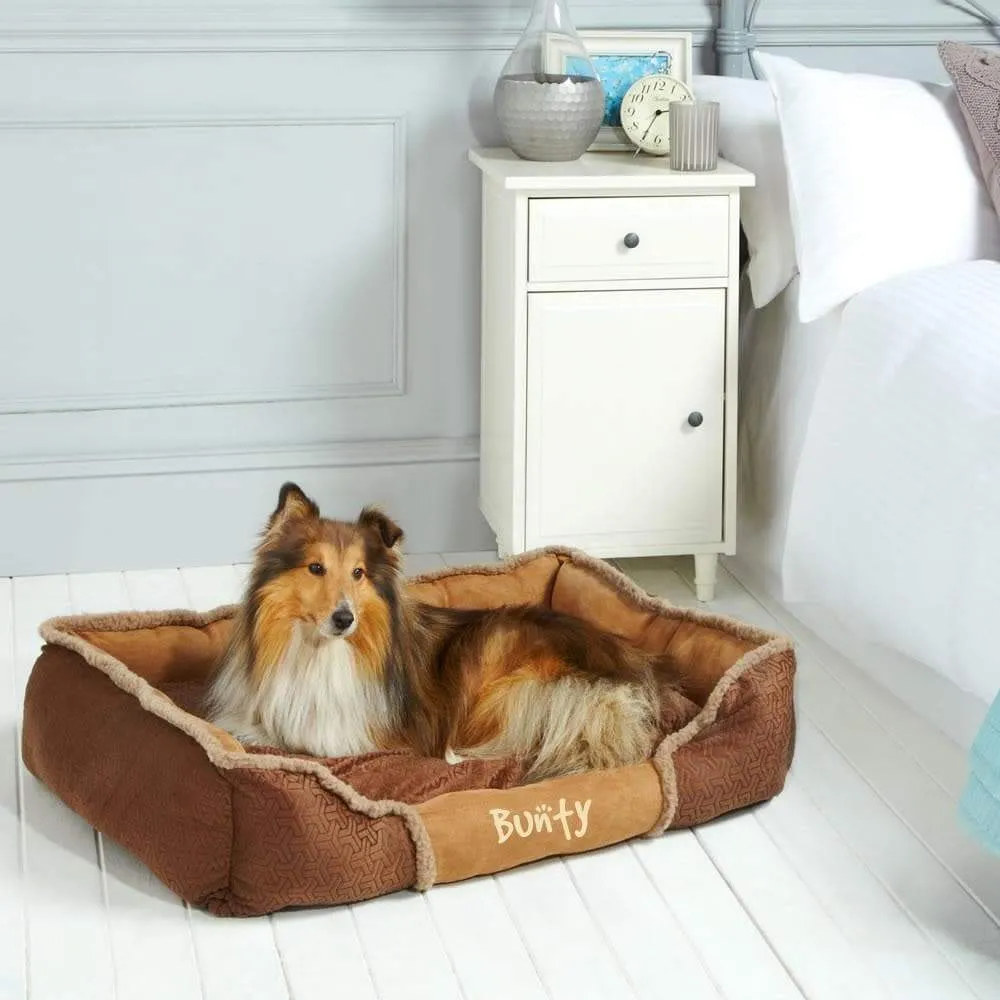 Bunty Kensington Dog Bed Soft Washable Fleece Fur Cushion Warm Luxury Pet Basket