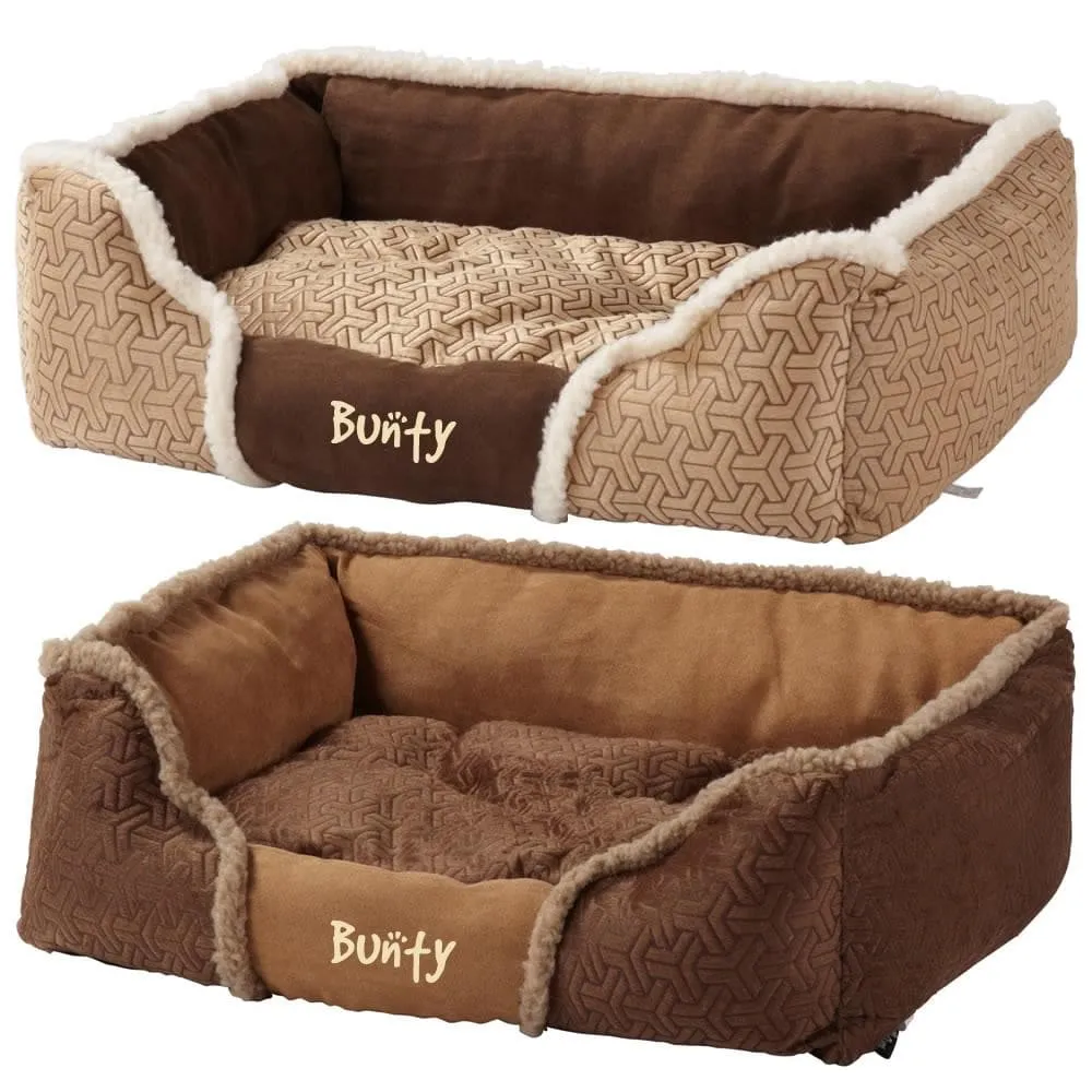 Bunty Kensington Dog Bed Soft Washable Fleece Fur Cushion Warm Luxury Pet Basket