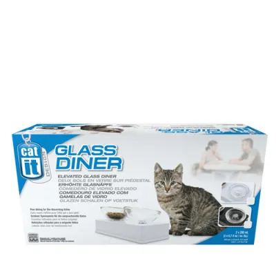 Catit Style Glass Diner - Black