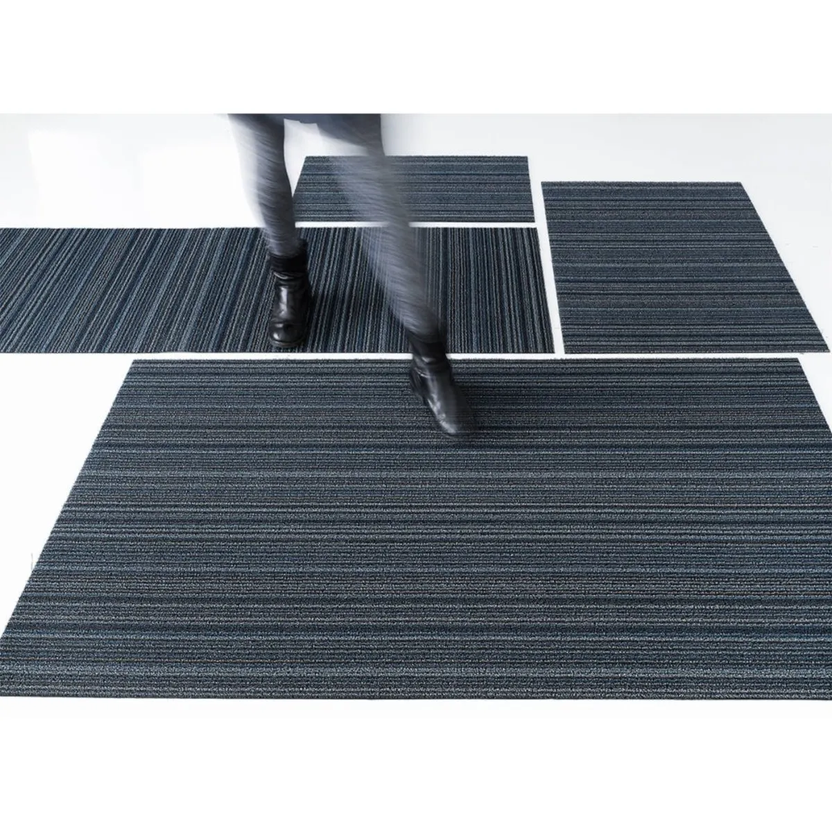 Chilewich Doormat Skinny Stripe Blue 46x71