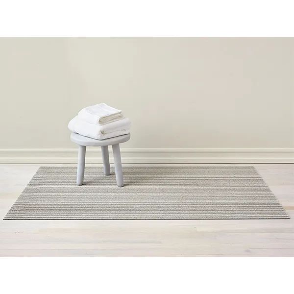 Chilewich Shag Big Mat - Skinny Stripe - Birch