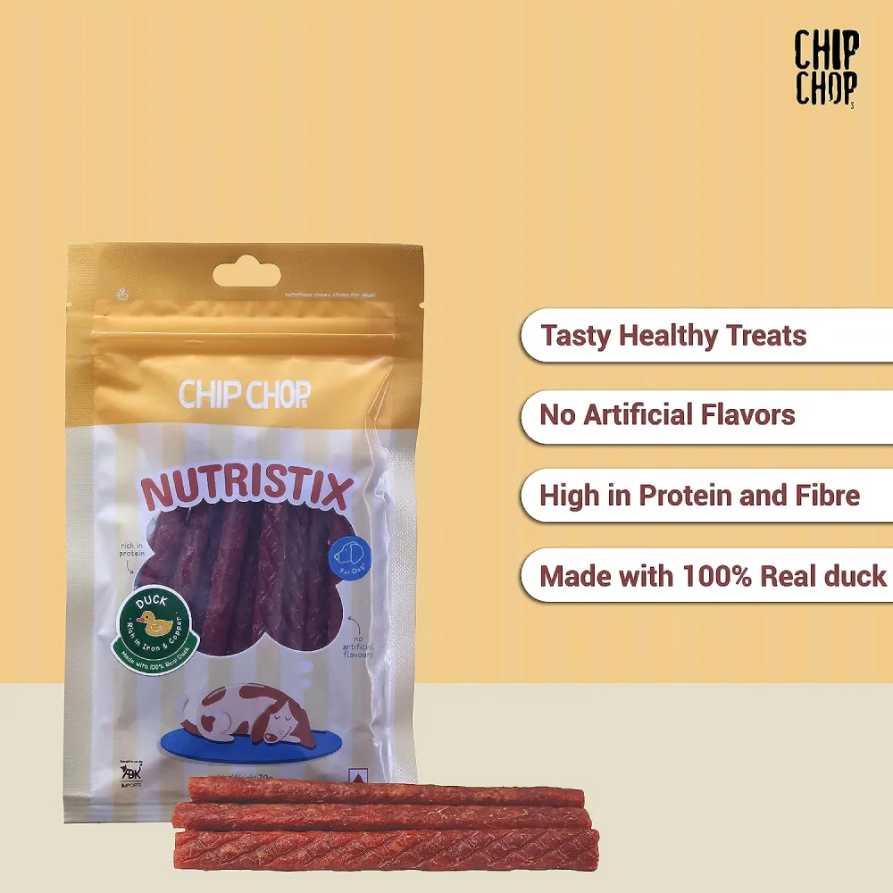 Chip Chops Bacon, Chicken and Duck Nutristix Dog Treats Combo (3 x 70g)