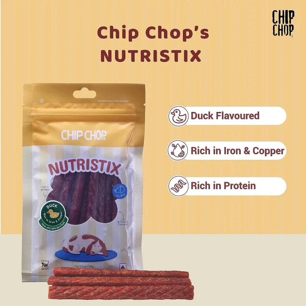 Chip Chops Bacon, Chicken and Duck Nutristix Dog Treats Combo (3 x 70g)