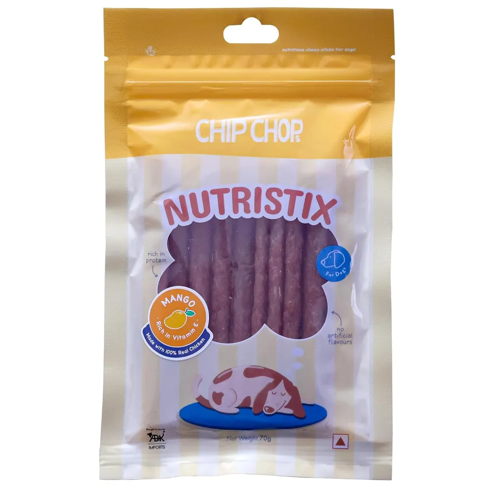 Chip Chops Bacon, Chicken and Mango Nutristix Dog Treats Combo (3 x 70g)