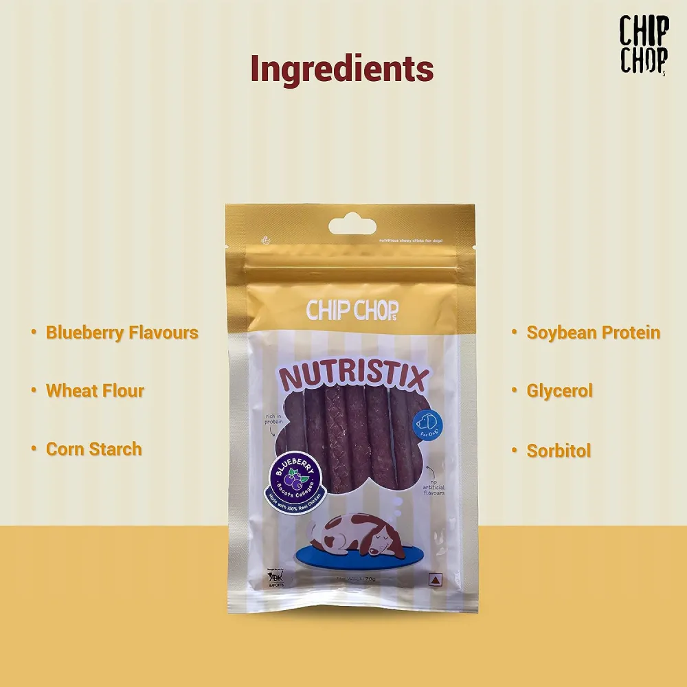 Chip Chops Blueberry Nutristix Dog Treats