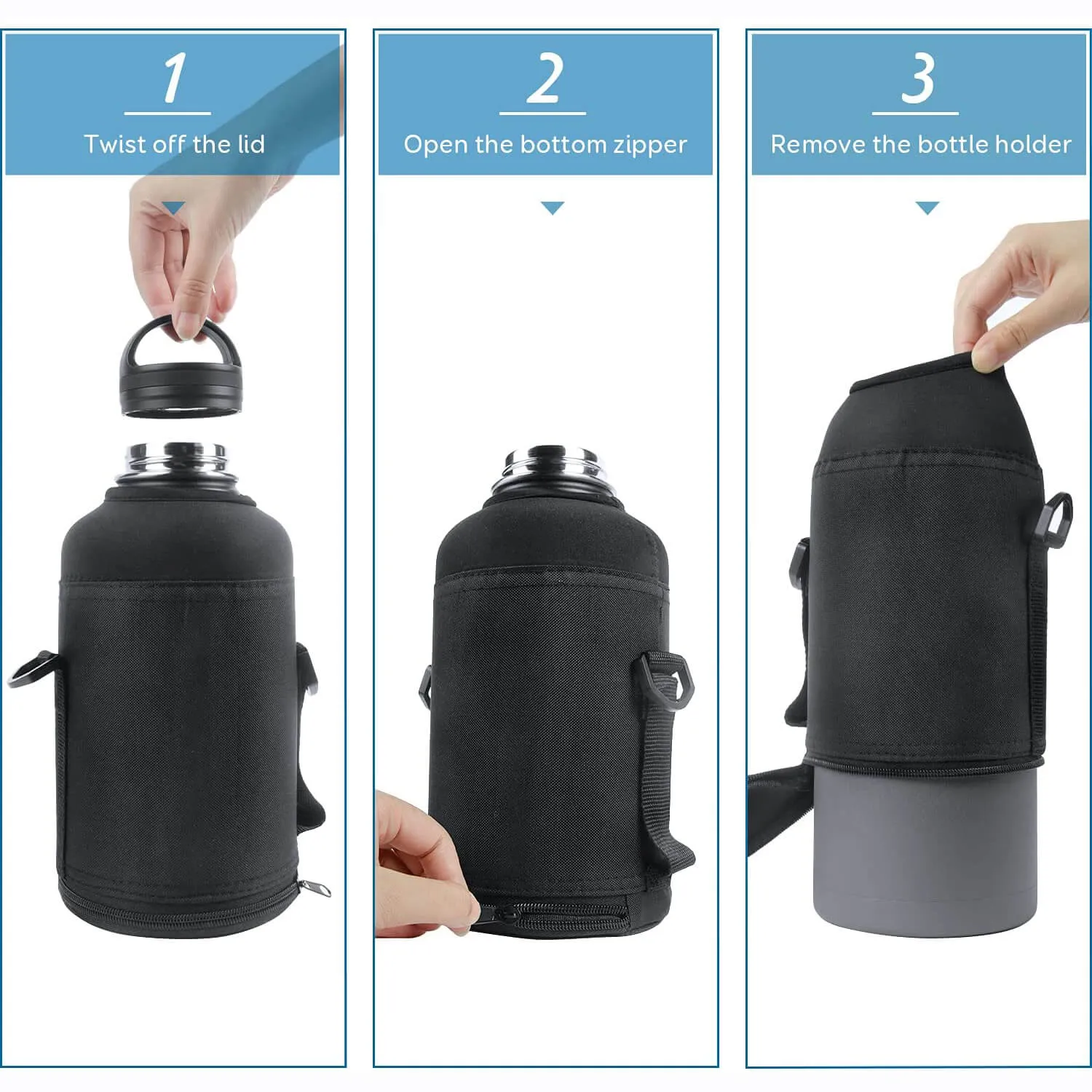 Coolflask Sleeve for 64 oz Bottles