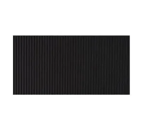 Corrugated Vinyl Runner Mat, 1/8" Thick, V Groove, 48"W x 105'L, Blk