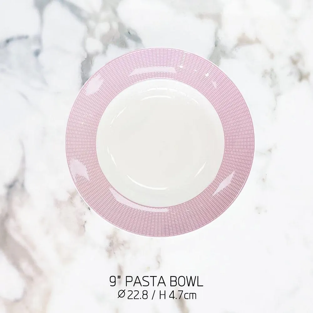 [Cozy Pink] 9" Pasta Bowl (Pattern), 1pc