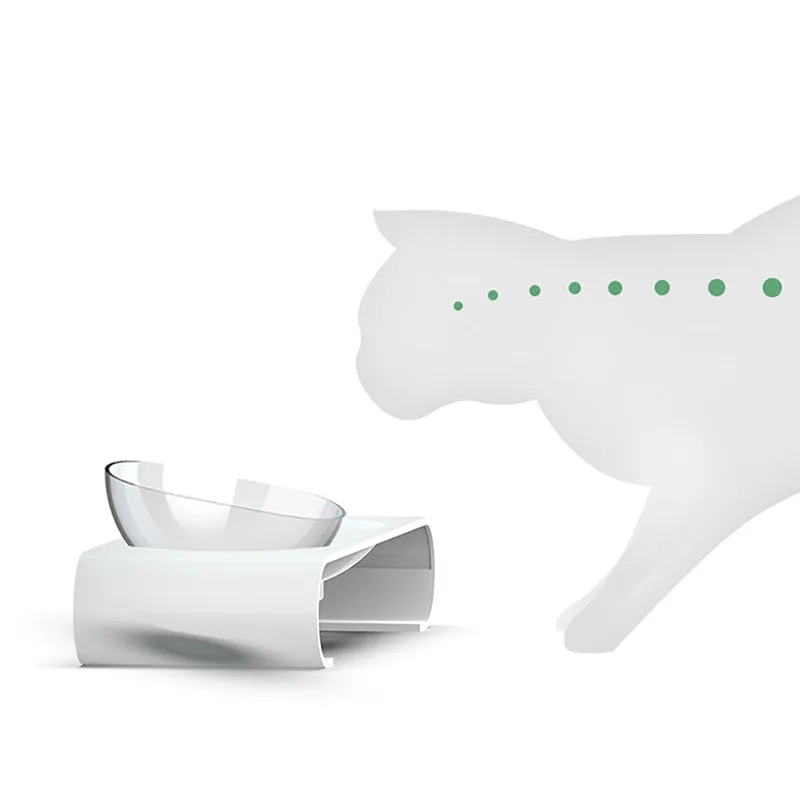 Double Angled Cat Bowl