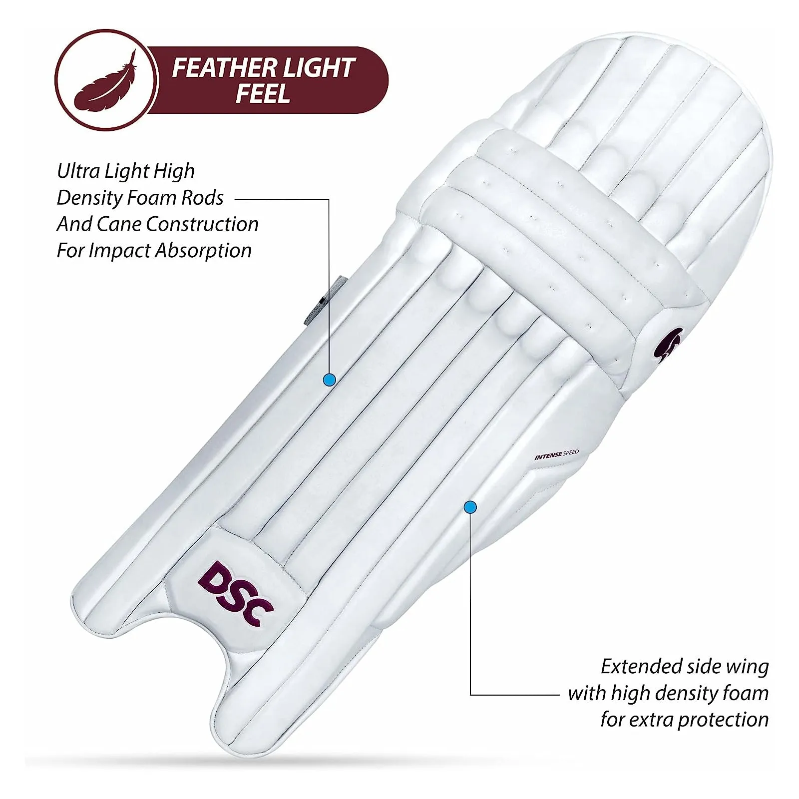 DSC Intense Speed Cricket Batting Leg Guard/Pads