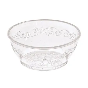 D'Vine Clear Deluxe Plastic 6oz Round Dessert Bowl