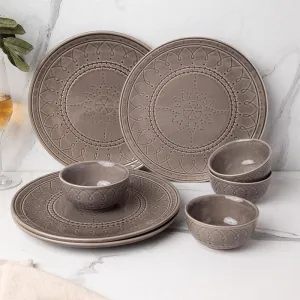 Ekta Dinnerware (Ash Grey) - Eight Piece Set