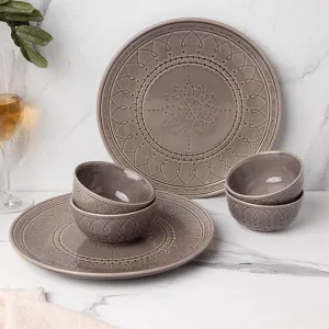 Ekta Dinnerware (Ash Grey) - Six Piece Set