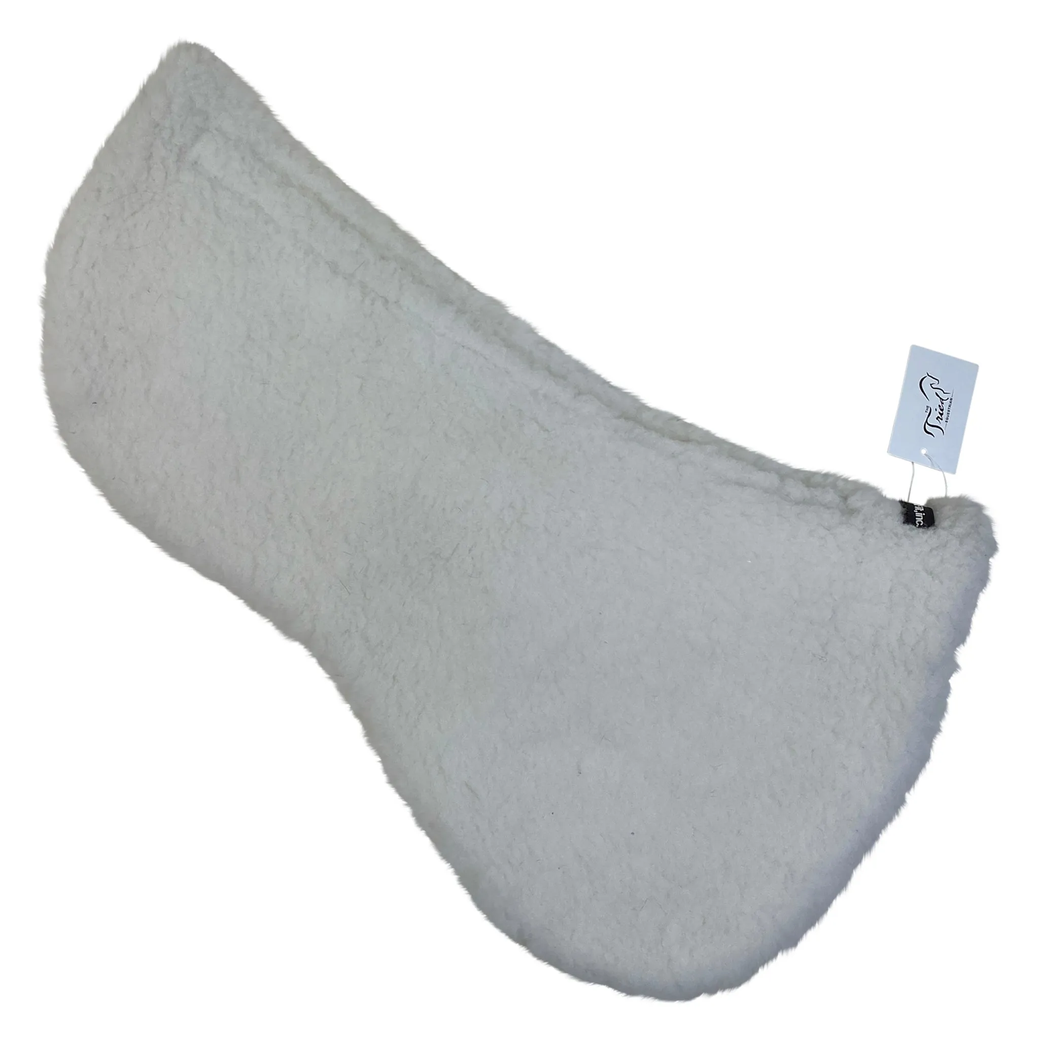 Equifit Fleece Memory Foam Half Pad Cover in White - Full