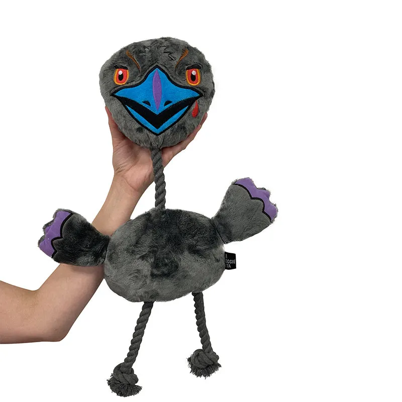 Evil Emu Rope Toy with Squeaker