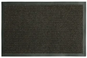 Fanmats 58805 Boot/Shoe Scraper Mat, 30 in L, 18 in W, Parquet Pattern, Olefin Surface, Brown :EA: QUANTITY: 1