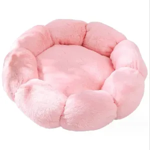 Floral Pet Nest for Cats and Small Dogs - Warm and Cozy for All Seasons