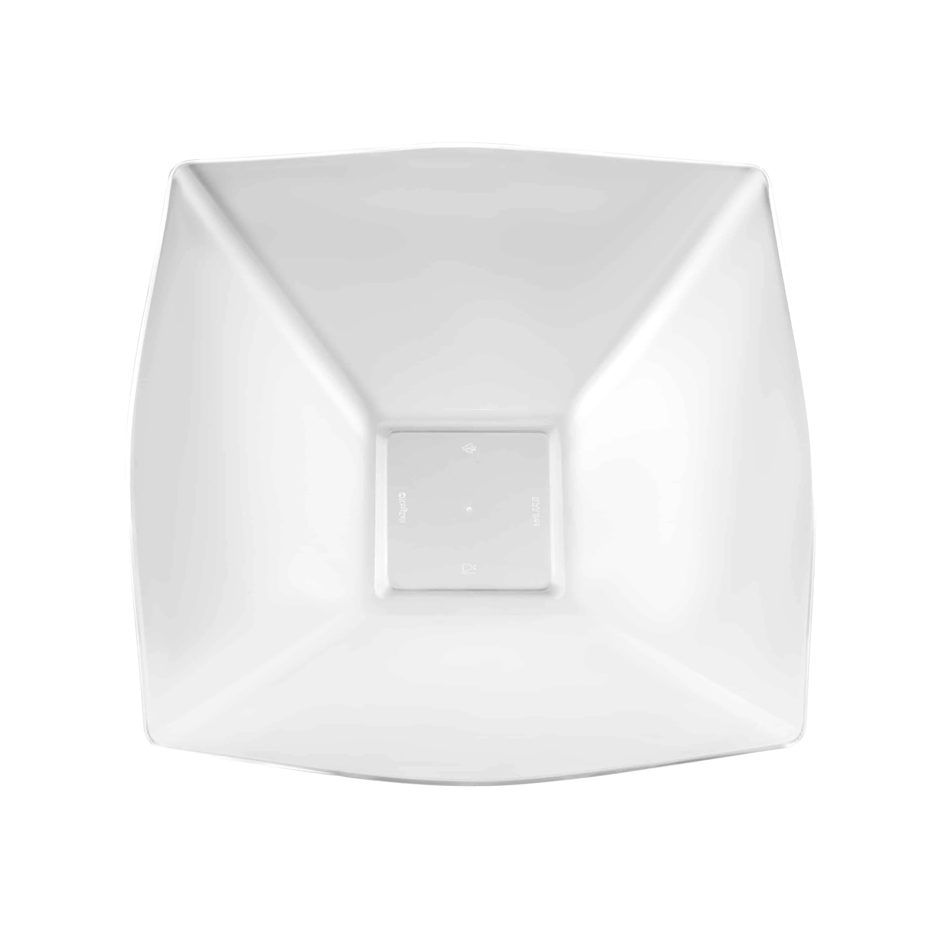 Fluted Premium Plastic Square Serving Bowls