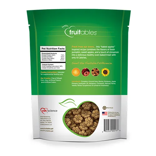 Fruitables - Baked Dog Treats - Pumpkin & Apple