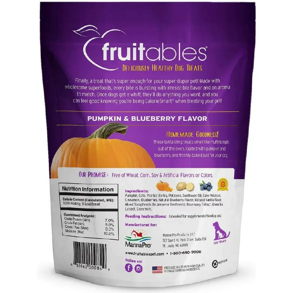 Fruitables Pumpkin & Blueberry Flavor Crunchy Dog Treats