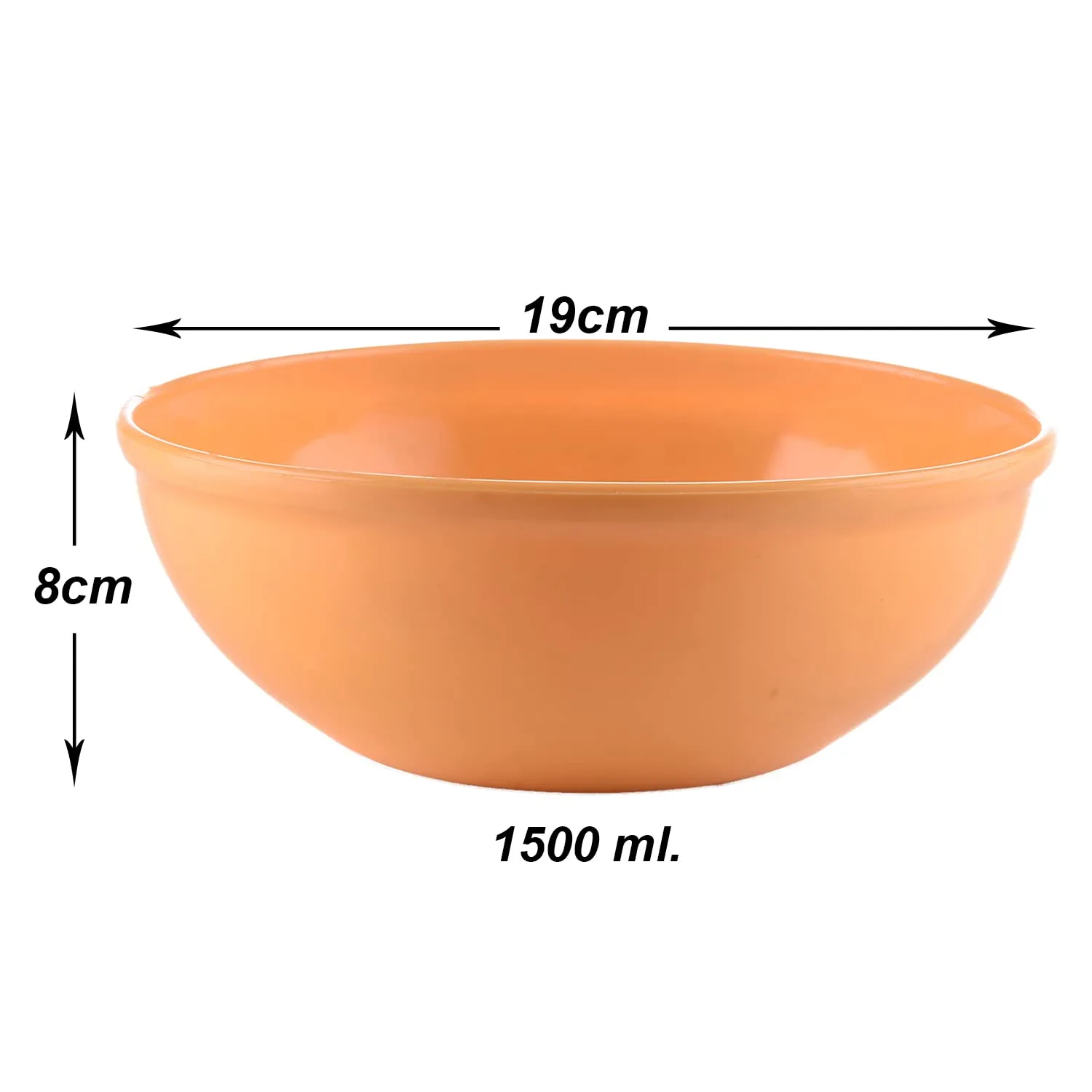 Heart Home Bowls|Plastic Dishwasher Safe Bowl|Multipurpose Serving Bowls|Bowls for Kitchen|Microwave Safe Bowls for Salad|Soup|Pasta|1500 ML|Pack of 9 (Yellow)