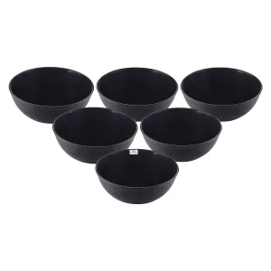 Heart Home Bowls|Plastic Dishwasher Safe Bowl|Multipurpose Serving Bowls|Bowls for Kitchen|Microwave Safe Bowls for Salad|Soup|Pasta|2000 ML|Pack of 6 (Grey)