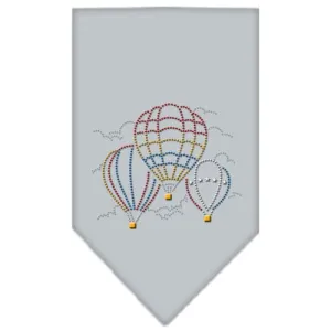 Hot Air Balloons Rhinestone Bandana Grey Small