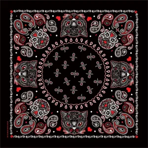 Hot Leathers BAB1076 Sugar Cat Poco Loco Bandana