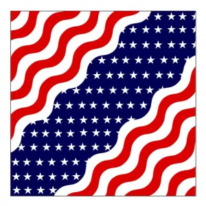 Hot Leathers BAB1079 Wavy American Flag Bandana