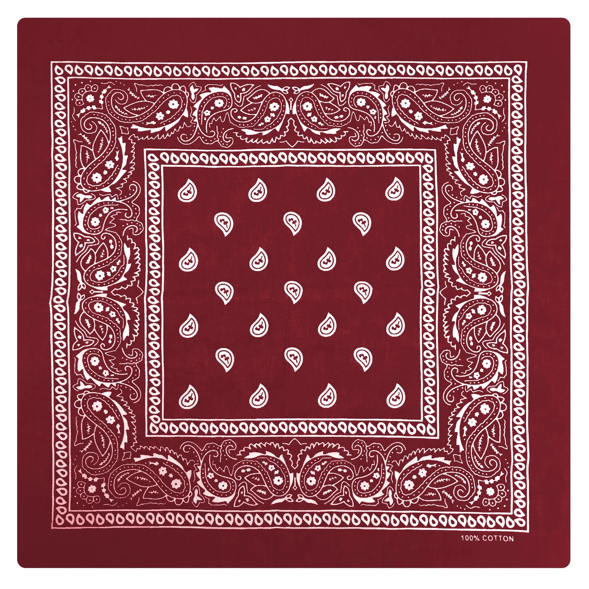 Hot Leathers BAP1011 Classic Burgundy Paisley Bandana