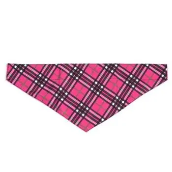 Hot Pink Plaid Dog Bandana