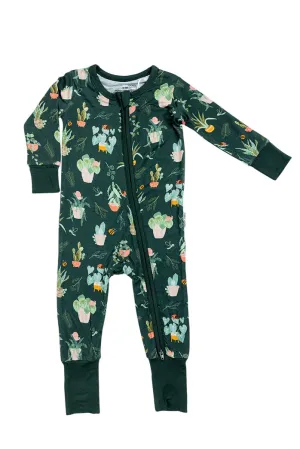 Houseplants Galore Romper In Hunter