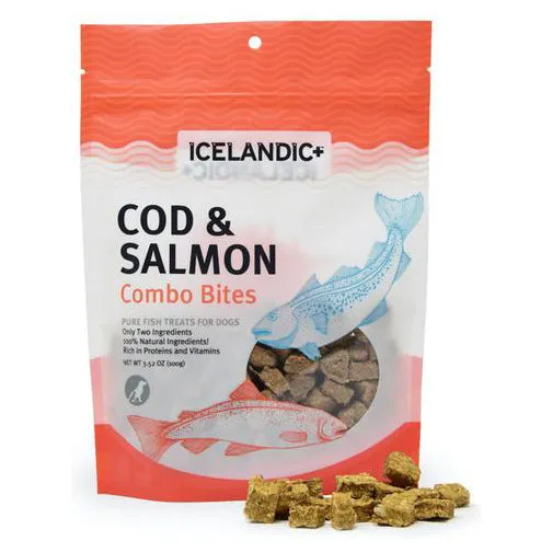 Icelandic  Cod & Salmon Combo Bites Fish Dog Treats