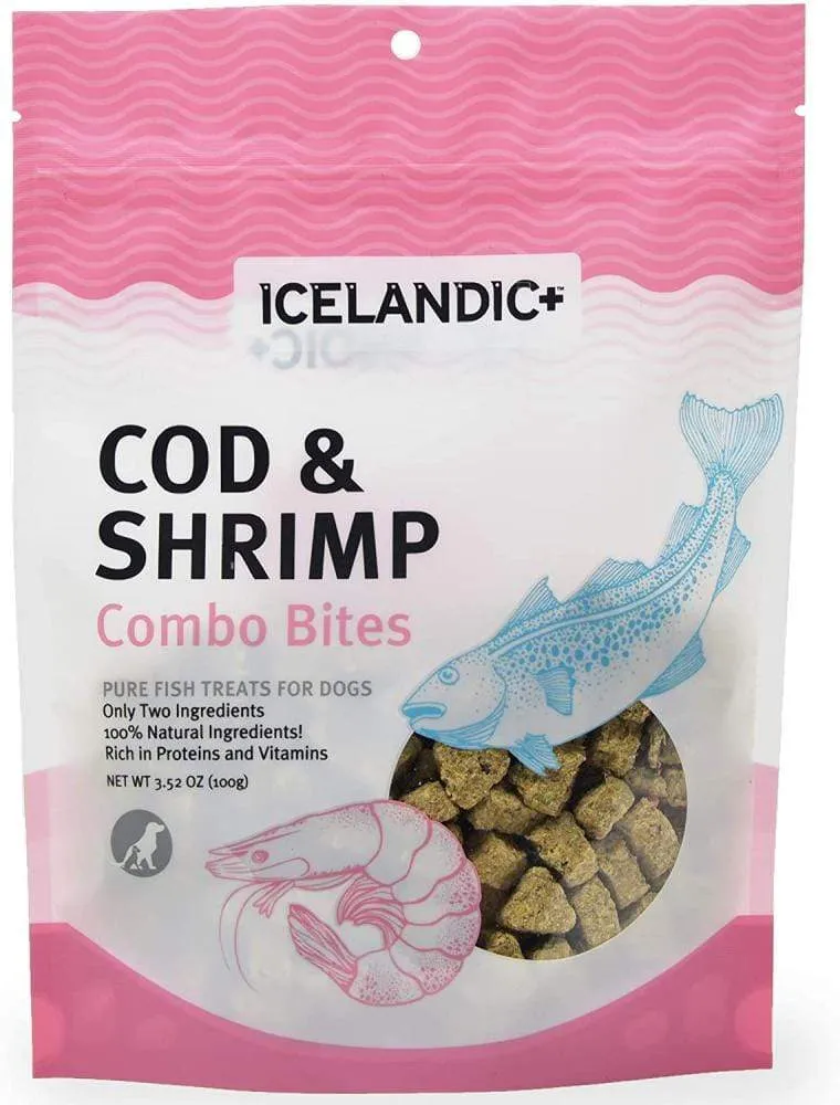 Icelandic  Cod & Shrimp Combo Bites Fish Dog Treats