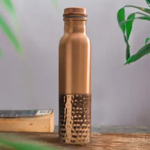 Jiva Hammered Copper Water Bottle - 1000 ML