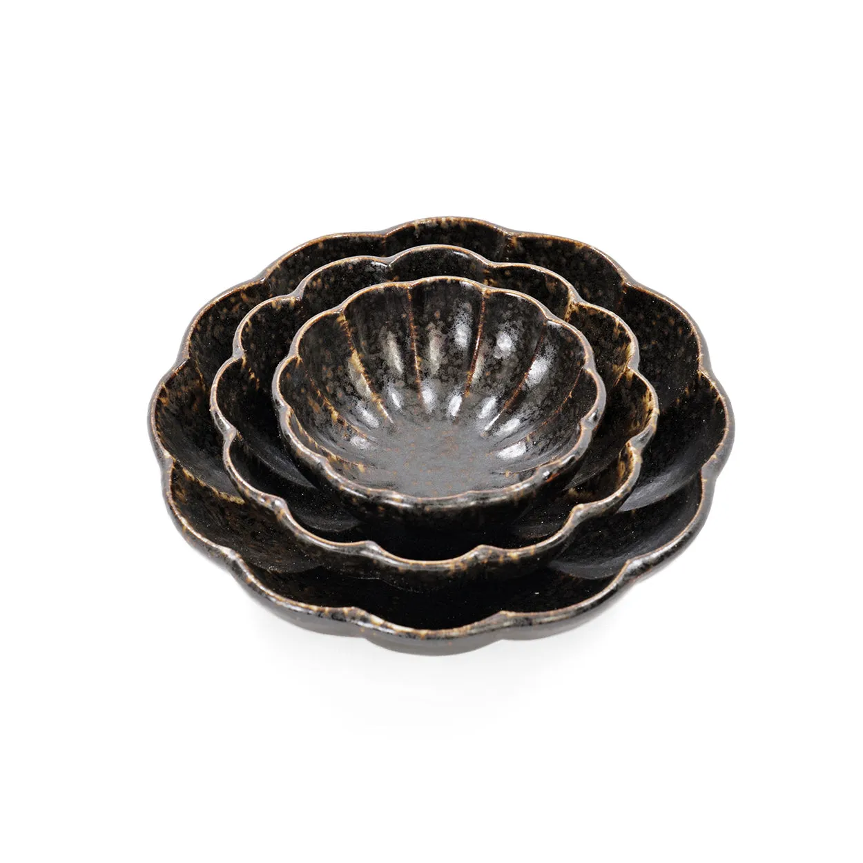 Kikka Daisy Black Kessho Kobachi Bowl 10 fl oz / 5.35" dia