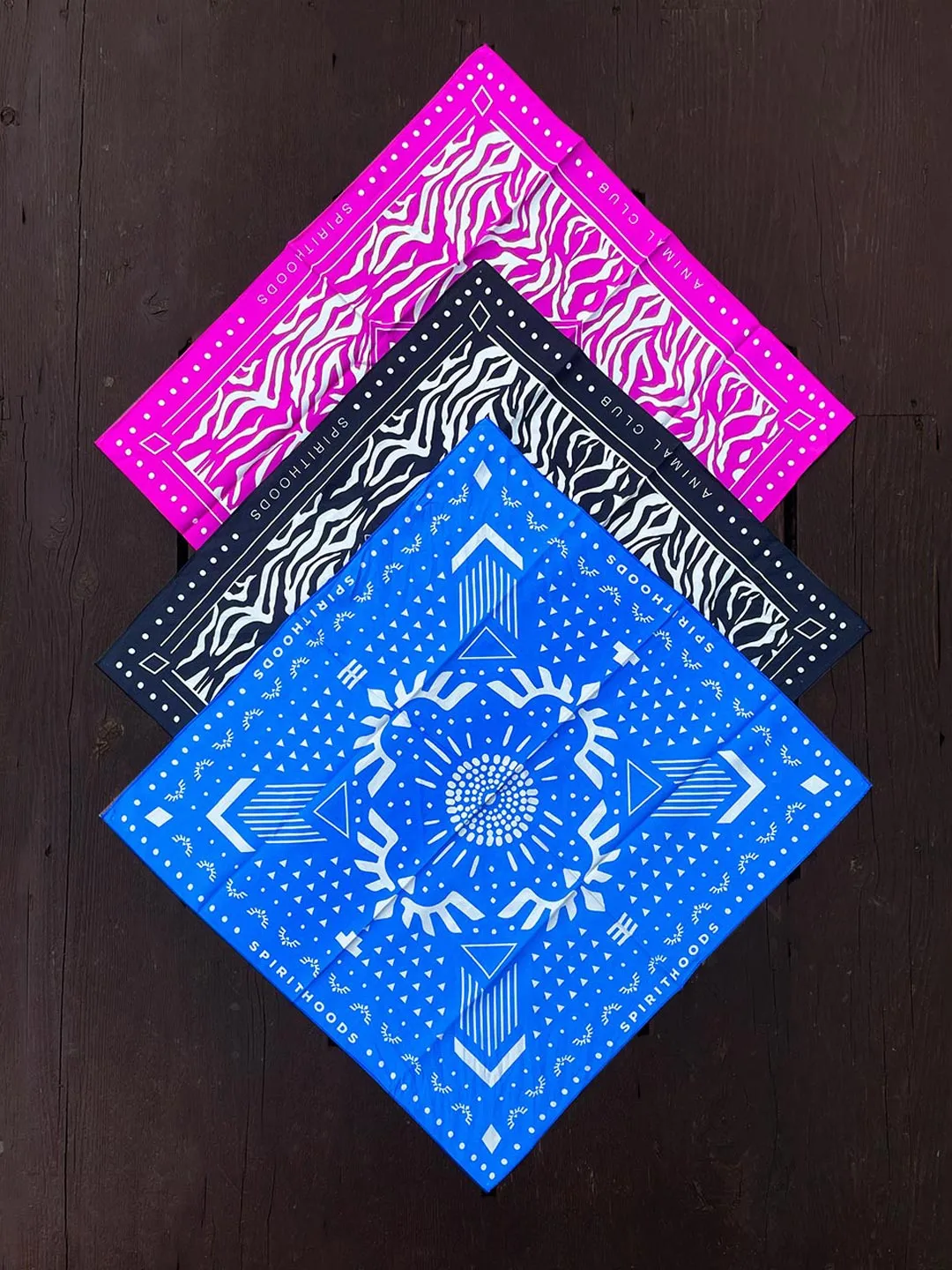 King Cheetah Blue/Pink/Black Bandanas