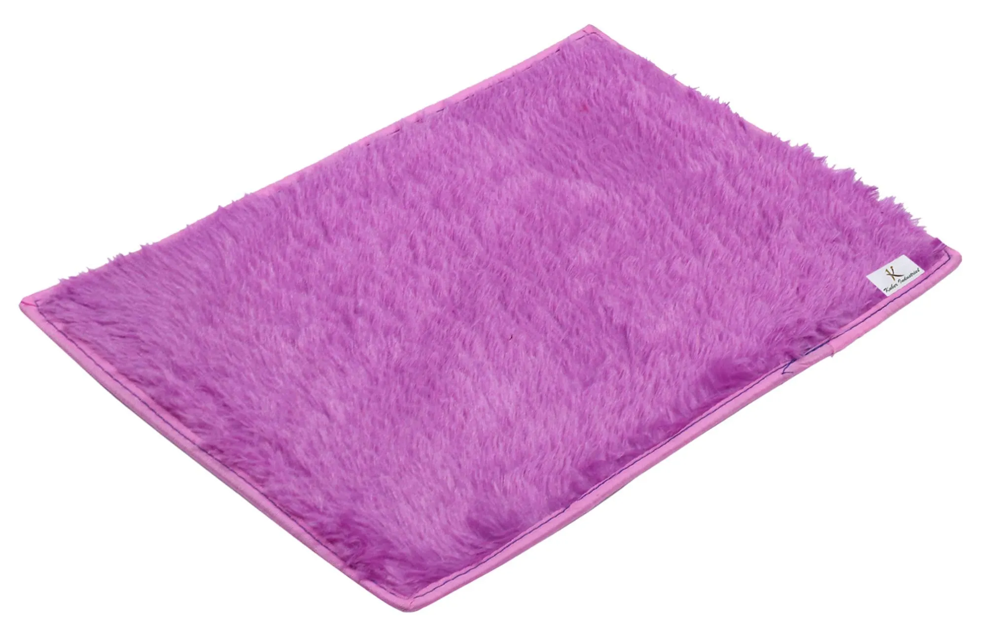 Kuber Industries Shaggy Durable Microfiber Anti-Skid Heavy Duty Doormat, Indoor Outdoor, Easy Clean, Waterproof, Low-Profile Mats for Entry, Patio, Garage (Purple)