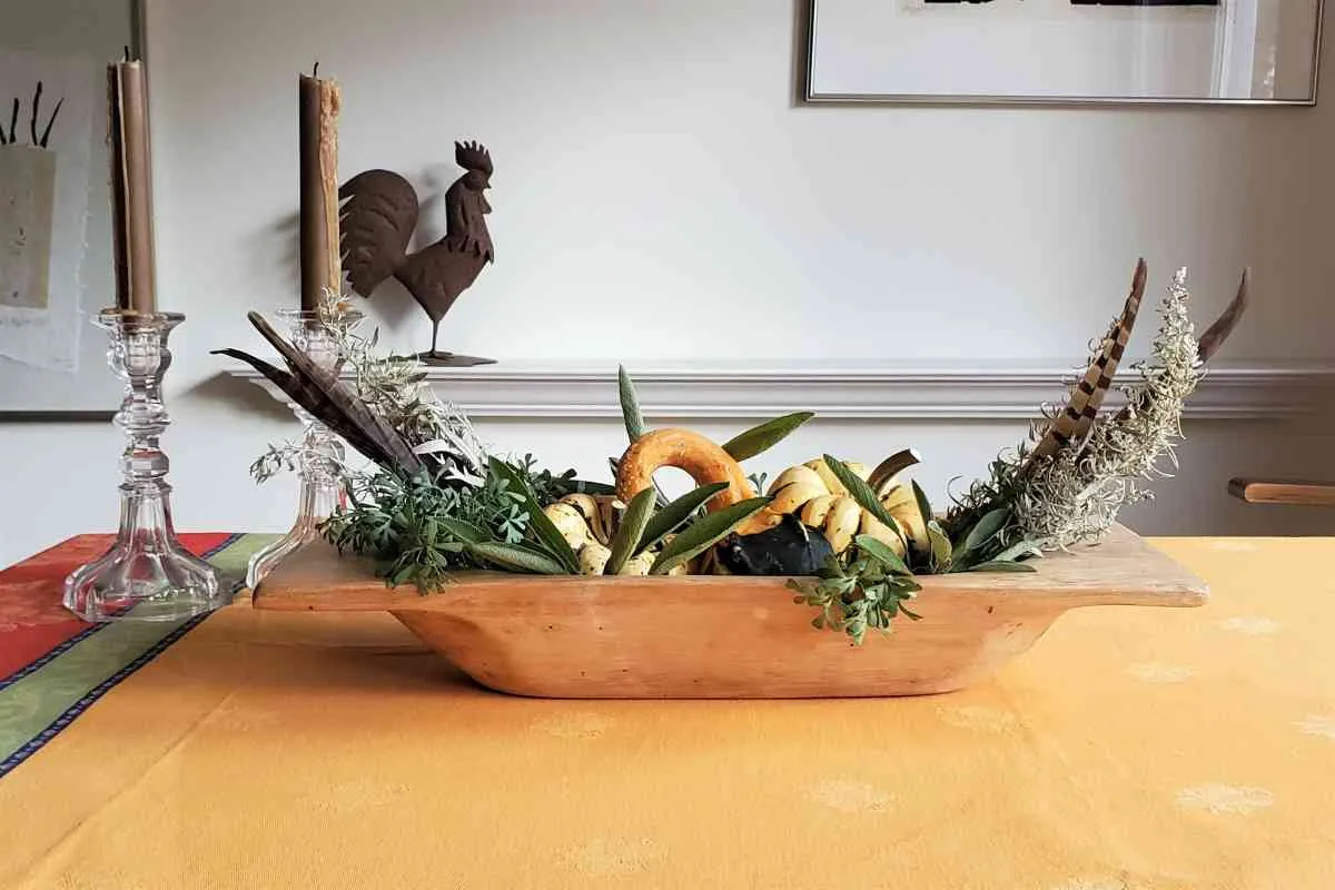 Large Wood Dough Bowl Rustic Bread Bowl