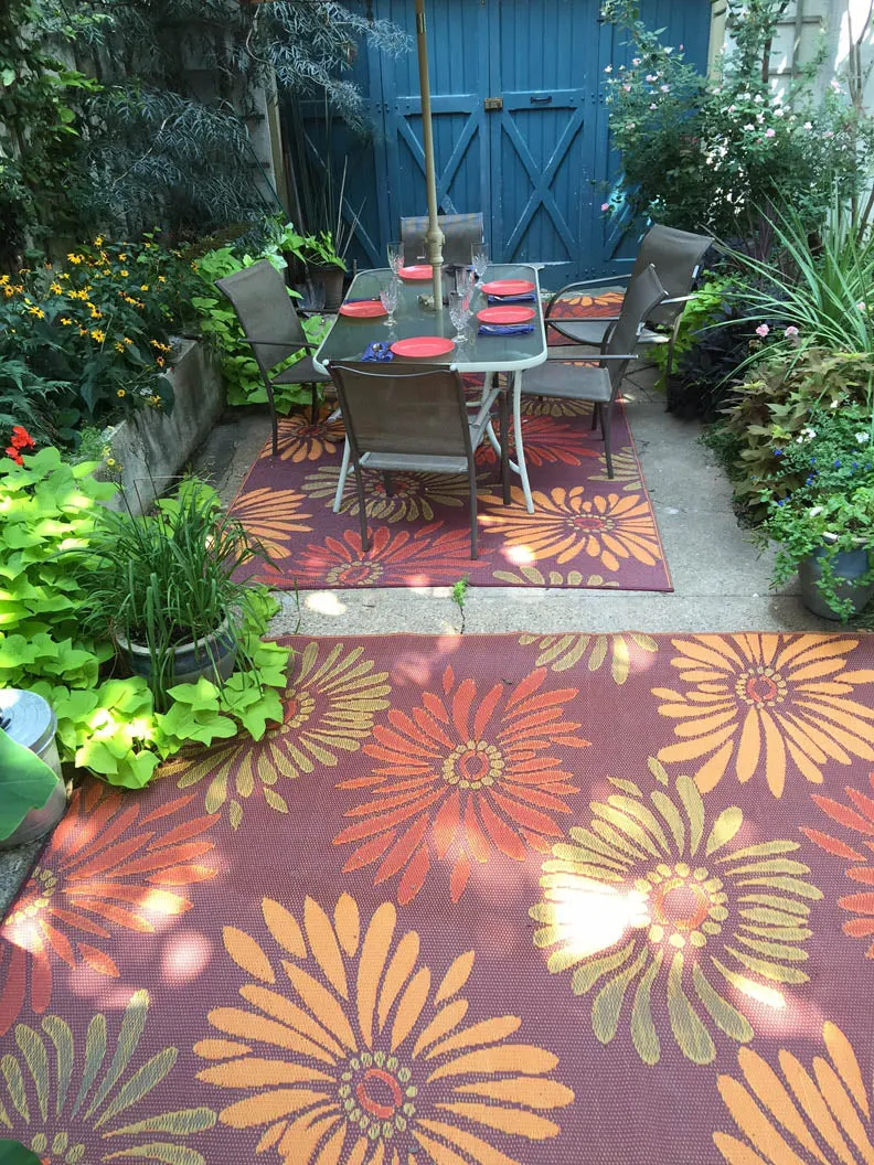 Mad Mat Daisy - Rust 4'x6' Indoor/Outdoor Rug