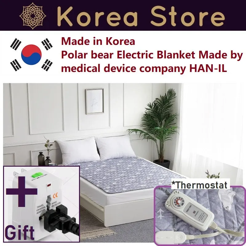 Made in Korea Polar bear Electric Blanket Made by medical device company HAN-IL (Electric pad)