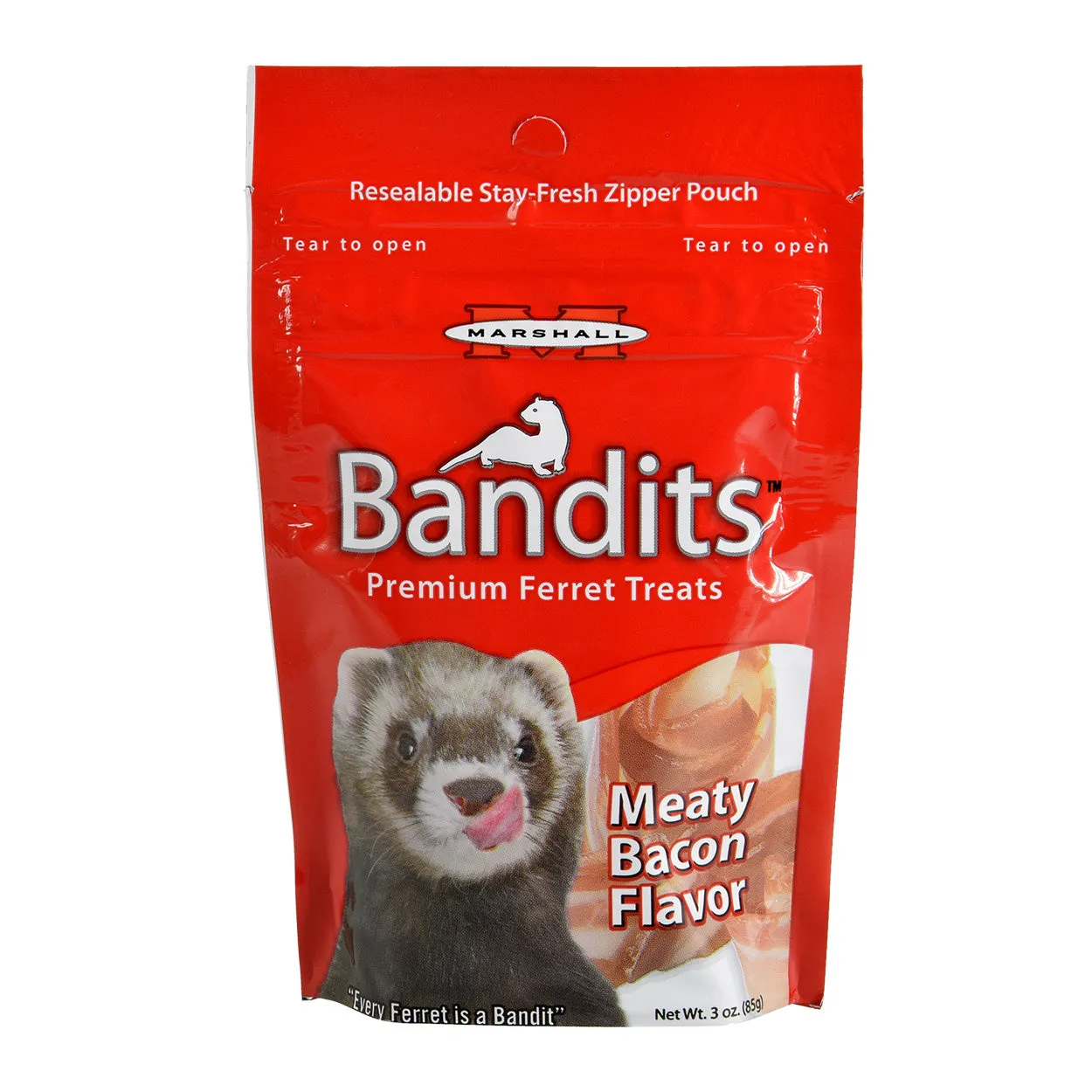 Marshall Bandits Ferret Treats Meaty Bacon 3 oz.