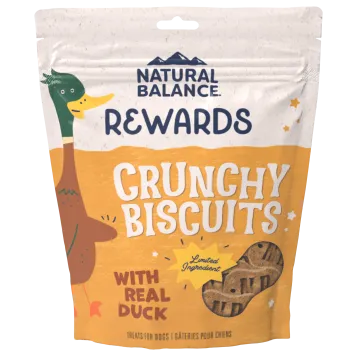 Natural Balance Crunchy Biscuits With Real Duck Recipe Dog Treats